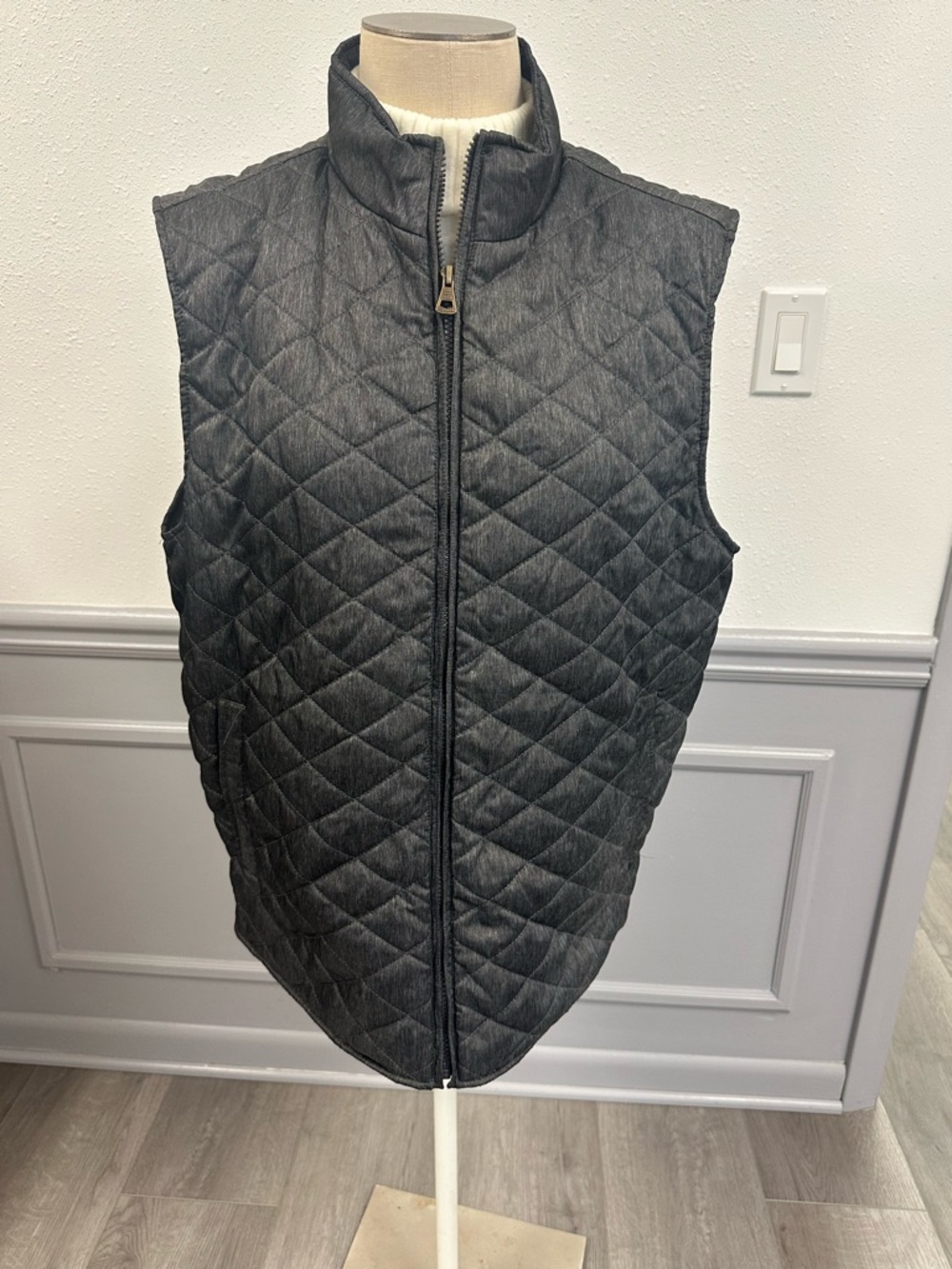 Weatherproof Vintage Black Sleeveless Puffer Jacket (1022)